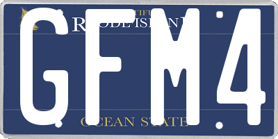 RI license plate GFM4