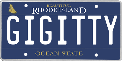 RI license plate GIGITTY