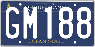 RI license plate GM188