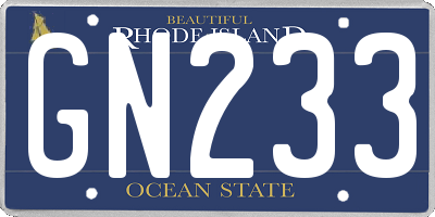 RI license plate GN233