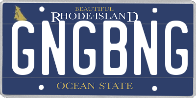 RI license plate GNGBNG