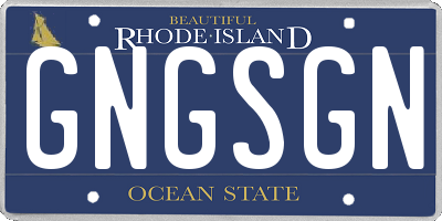 RI license plate GNGSGN