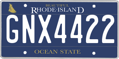 RI license plate GNX4422