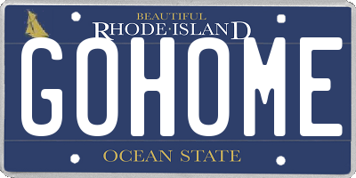 RI license plate GOHOME
