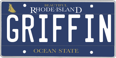 RI license plate GRIFFIN