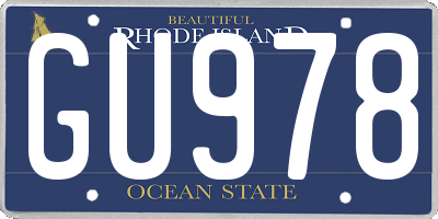 RI license plate GU978