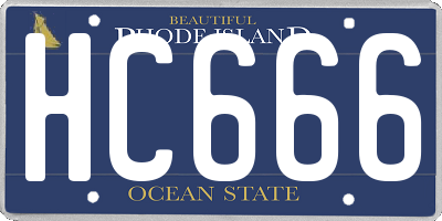 RI license plate HC666