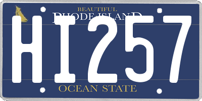 RI license plate HI257