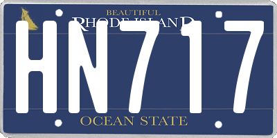 RI license plate HN717