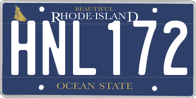 RI license plate HNL172