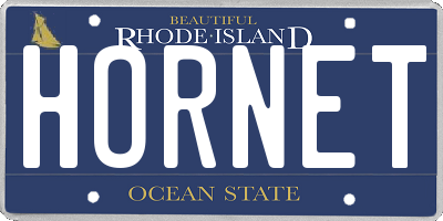 RI license plate HORNET