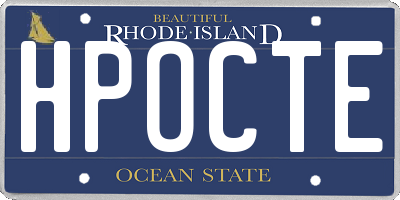 RI license plate HPOCTE