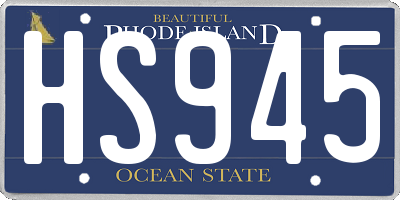 RI license plate HS945