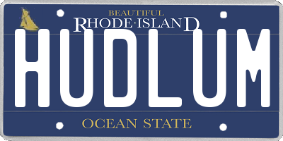 RI license plate HUDLUM