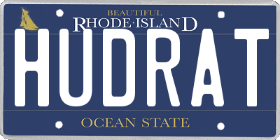 RI license plate HUDRAT