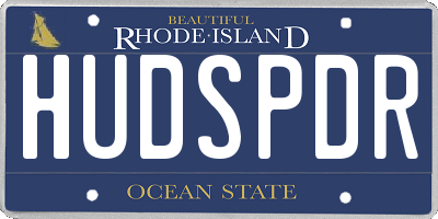 RI license plate HUDSPDR