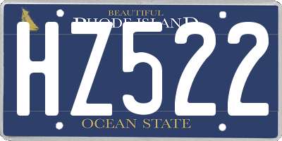 RI license plate HZ522