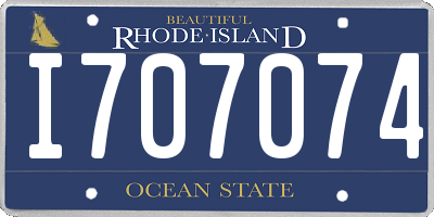 RI license plate I707074