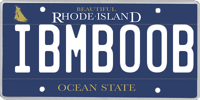 RI license plate IBMBOOB