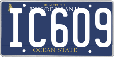 RI license plate IC609