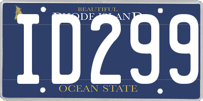 RI license plate ID299