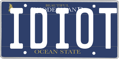 RI license plate IDIOT