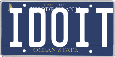 RI license plate IDOIT