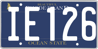 RI license plate IE126