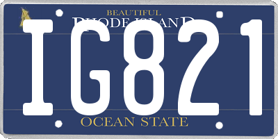 RI license plate IG821