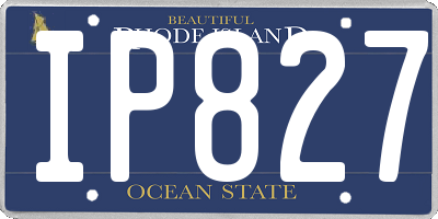 RI license plate IP827