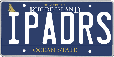 RI license plate IPADRS