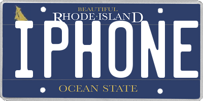 RI license plate IPHONE