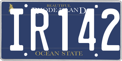 RI license plate IR142