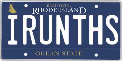 RI license plate IRUNTHS