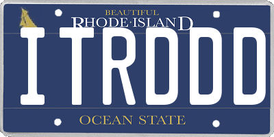 RI license plate ITRDDD