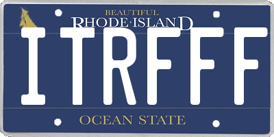 RI license plate ITRFFF