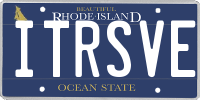 RI license plate ITRSVE