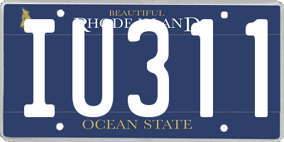 RI license plate IU311