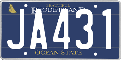 RI license plate JA431