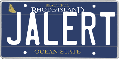 RI license plate JALERT