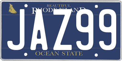 RI license plate JAZ99