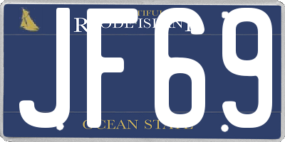 RI license plate JF69