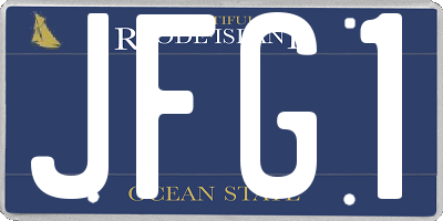 RI license plate JFG1