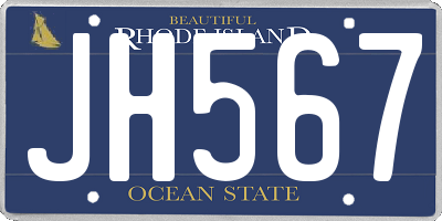 RI license plate JH567