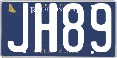 RI license plate JH89