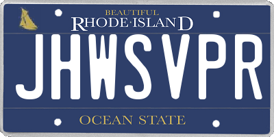 RI license plate JHWSVPR