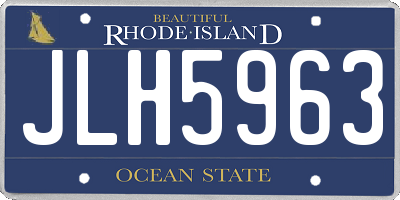 RI license plate JLH5963