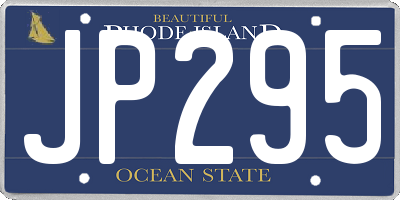 RI license plate JP295