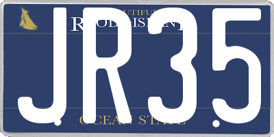 RI license plate JR35