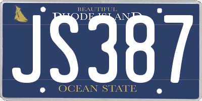 RI license plate JS387